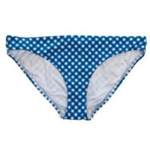 NEW J Mclaughlin Blue‎ and White Checkered Bikini Bottom